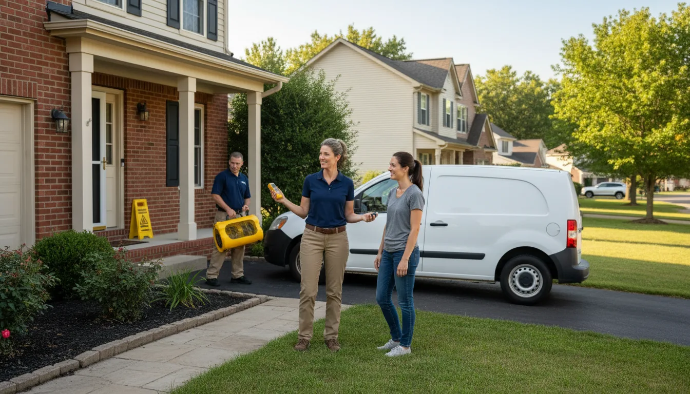Residential water damage restoration in Downey, ID